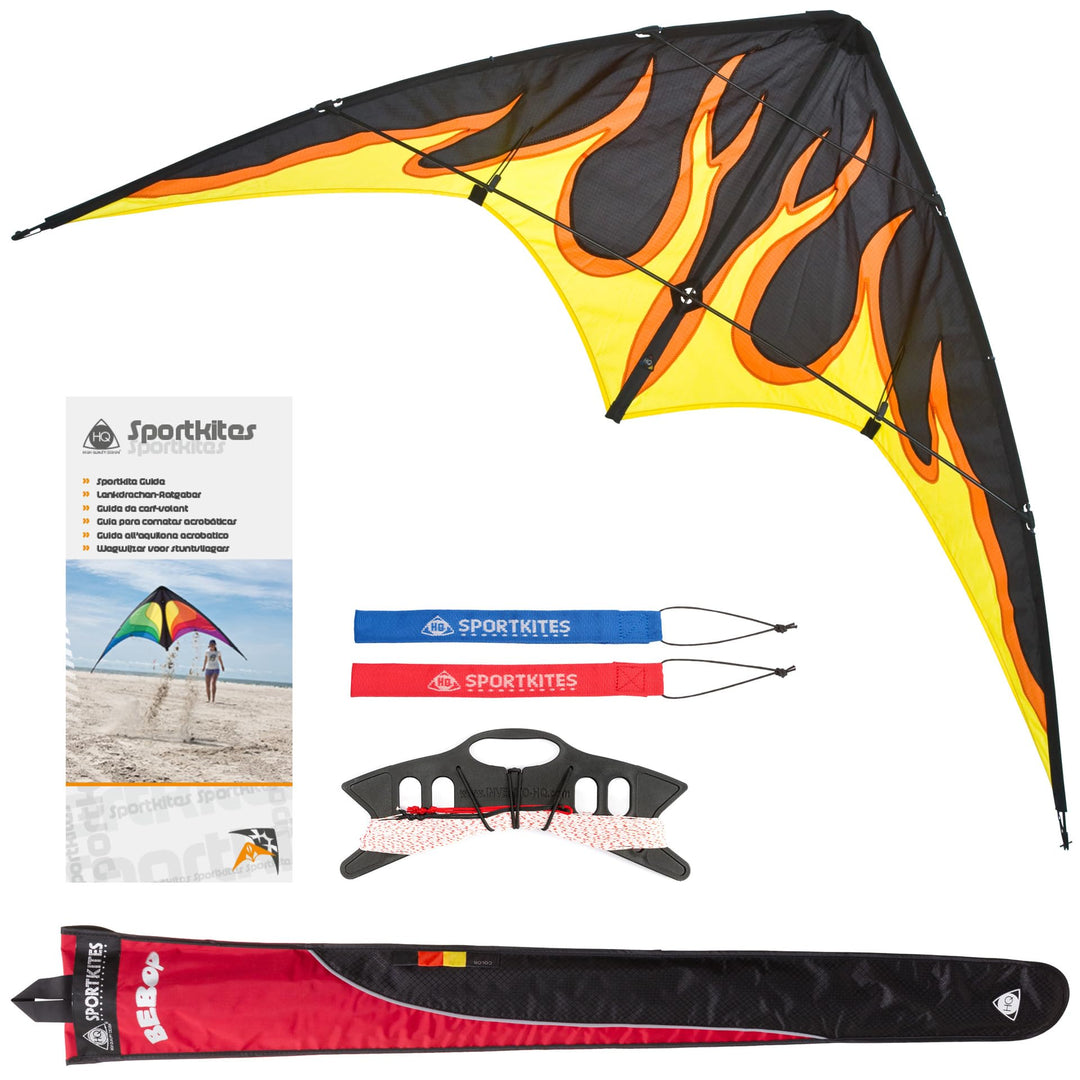HQ Design - Bebop, Lenkdrachen Zweileiner Flugdrachen Allround Drachen für Kinder und Erwachsene ab