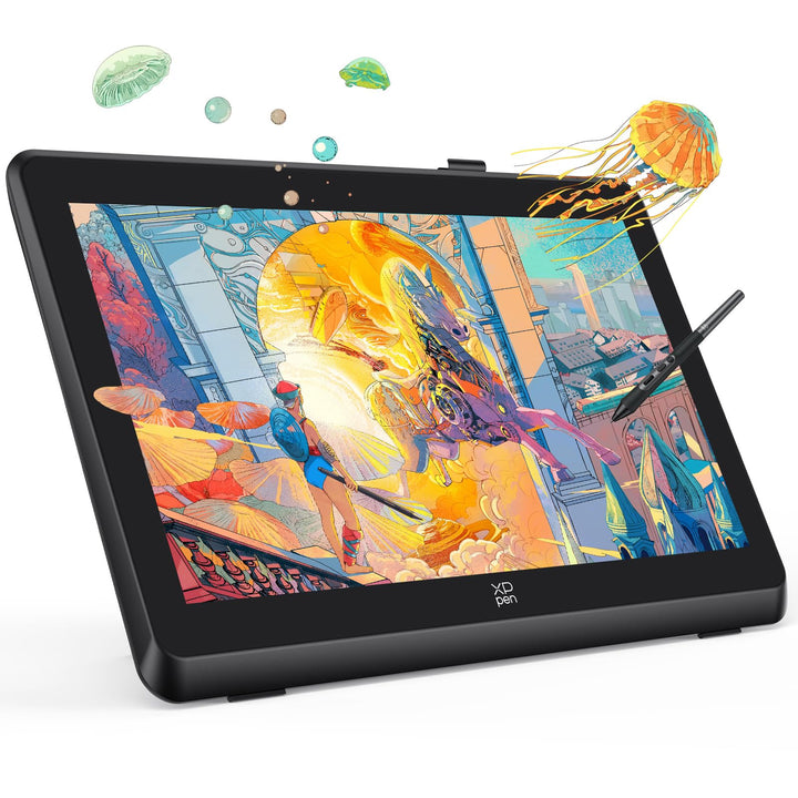 XPPEN Artist 22 Plus Grafiktablett mit Display 16K Druckstufen, Grafiktablett Digital Zeichnung FHD