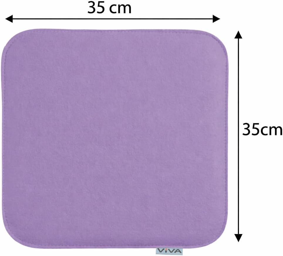 Brandsseller 8er Set Sitzkissen aus Filz 35x35x2 cm – Robuste Stuhlauflagen für innen und aussen, ec