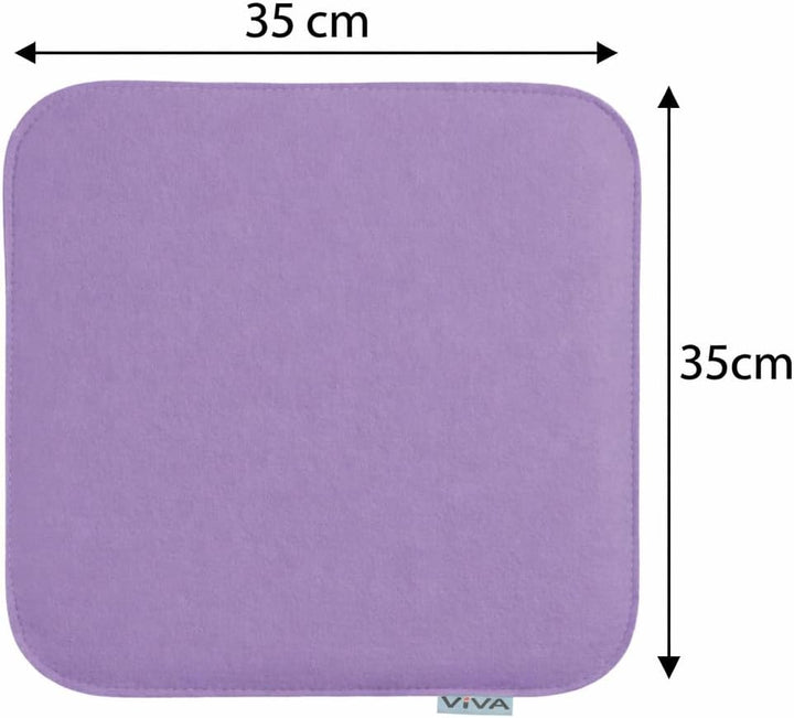 Brandsseller 4er Set Sitzkissen aus Filz 35x35x2 cm – Robuste Stuhlauflagen für innen und aussen, ec