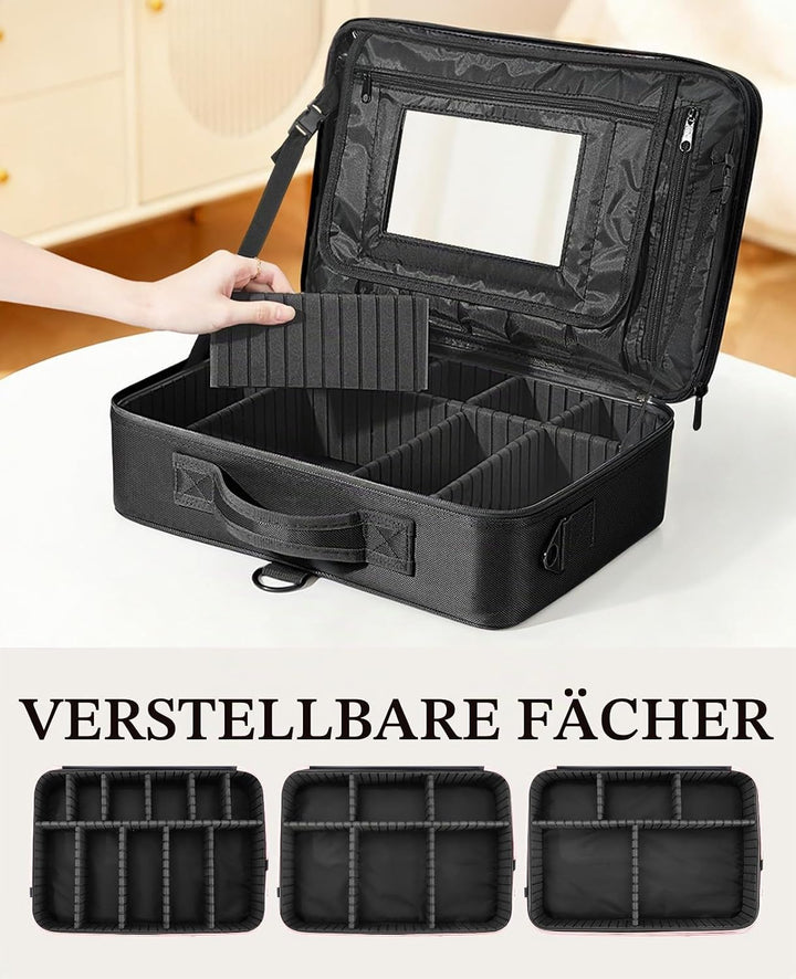 Luxspire Kosmetiktasche Gross Make Up Tasche Reise, Multifunktion Schminkkoffer Kosmetika Etui Tasch