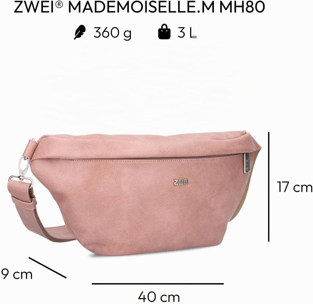 Zwei MADEMOISELLE MH80: Kleine Umhängetasche mit 3 Liter Volumen für Freie Hände und Sichere Aufbewa