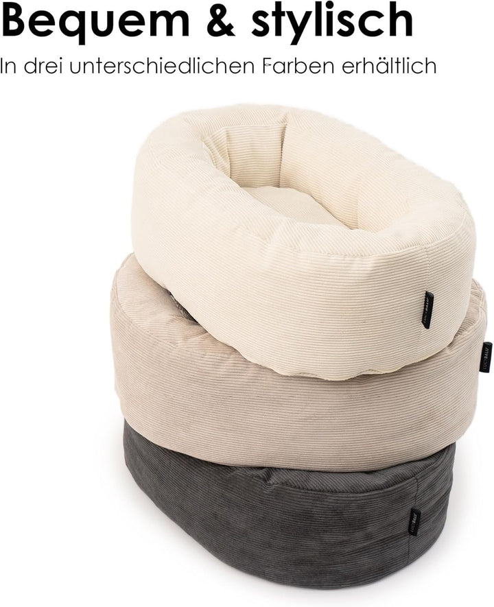 LucyBalu DINGHY Waschbares Katzenbett für kleine &amp; grosse Katzen | Schlafplatz | Katzenkissen | Flau