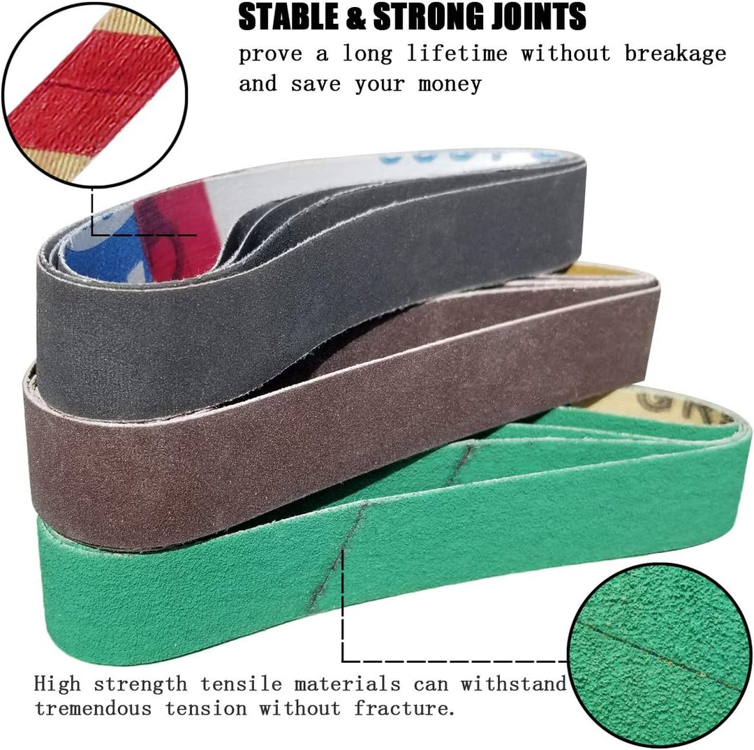 24 Pcs 3/4" x 12" Replacement Belt Kit for Work Sharp Knife & Tool Sharpener Ken Onion Edition (WSKT