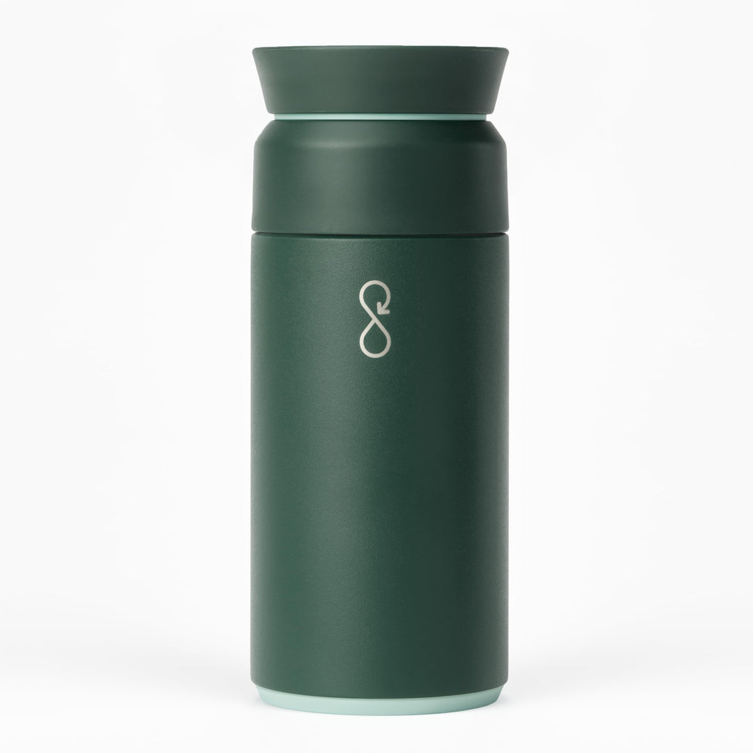Ocean Bottle Brühflasche aus recyceltem Edelstahl, umweltfreundlich und wiederverwendbar, Waldgrün,