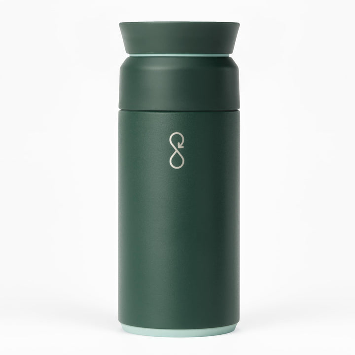 Ocean Bottle Brühflasche aus recyceltem Edelstahl, umweltfreundlich und wiederverwendbar, Waldgrün,