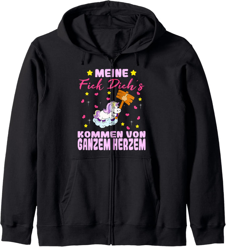 Meine Fick Dich's Kommen Von Ganzem Herzen Einhorn T-shirt Kapuzenjacke