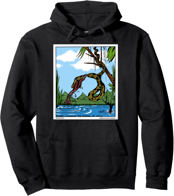 Gib nicht auf Frosch Lustiges Schlangenreptil Pullover Hoodie