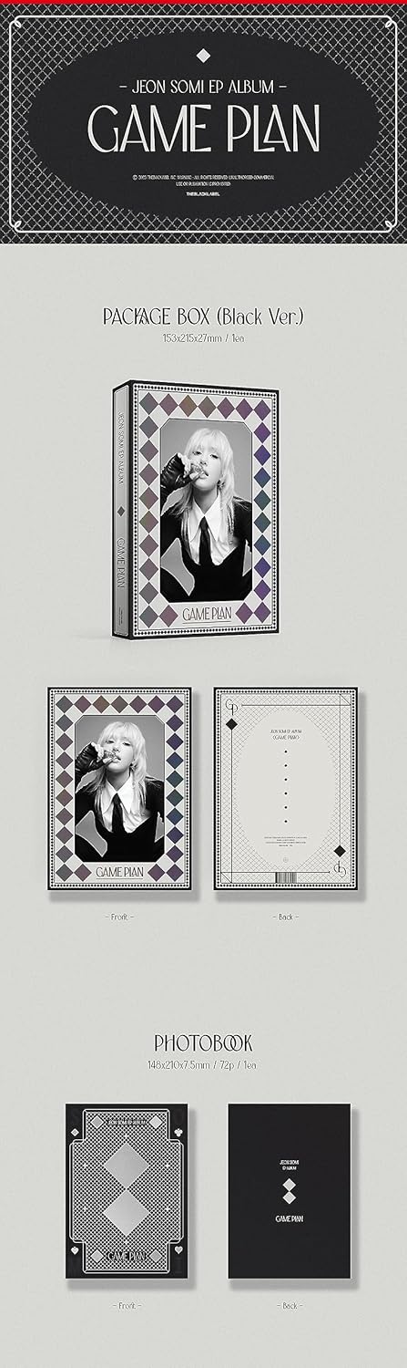 JEON SO MI - GAME PLAN Photobook version CD+Folded Poster (BLACK ver. (+1 Folded Poster)), Black Ver