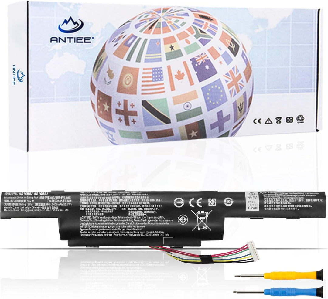 ANTIEE AS16B5J AS16B8J Akku für Acer Aspire 15.6" E5-575G E5-575G-53VG E5-575G-75MD E5-575-33BM E5-5