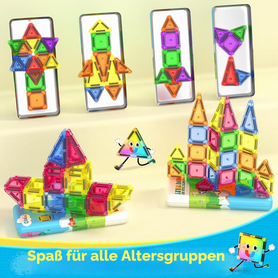 Magnetische Bausteine für Kinder,STEM-Magnetblöcke,Sensorisches Spielzeug,Kleinkindspielzeug,Bauspie