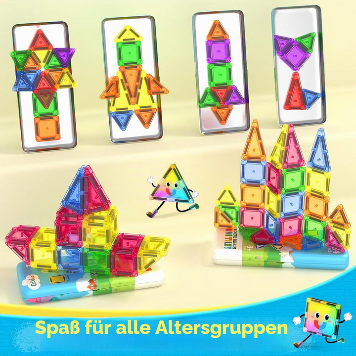 Magnetische Bausteine für Kinder,STEM-Magnetblöcke,Sensorisches Spielzeug,Kleinkindspielzeug,Bauspie