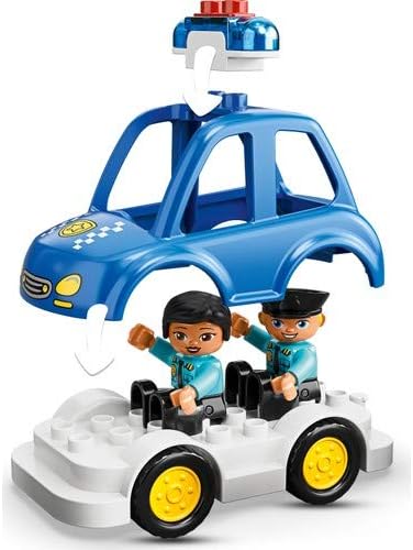 LEGO 10902 DUPLO Polizeistation mit Polizeiauto, Gefängniszelle und 2 Polizisten als Minifiguren, Li