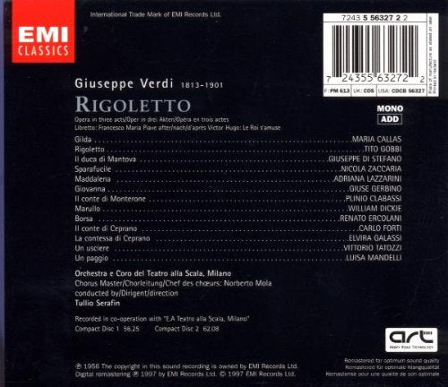 Verdi: Rigoletto (Gesamtaufnahme) (Aufnahme Mailand 1955), Audio-CD