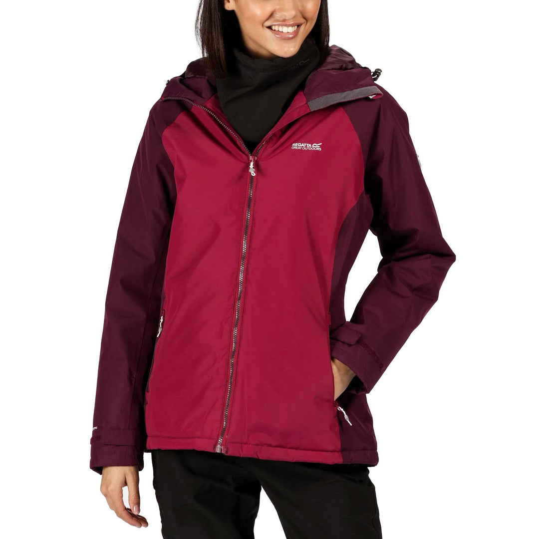 Regatta Damen Voltera Protect Waterproof Taped Seams Heated Hooded Jacket Jacke M Violett/Pflaume, M