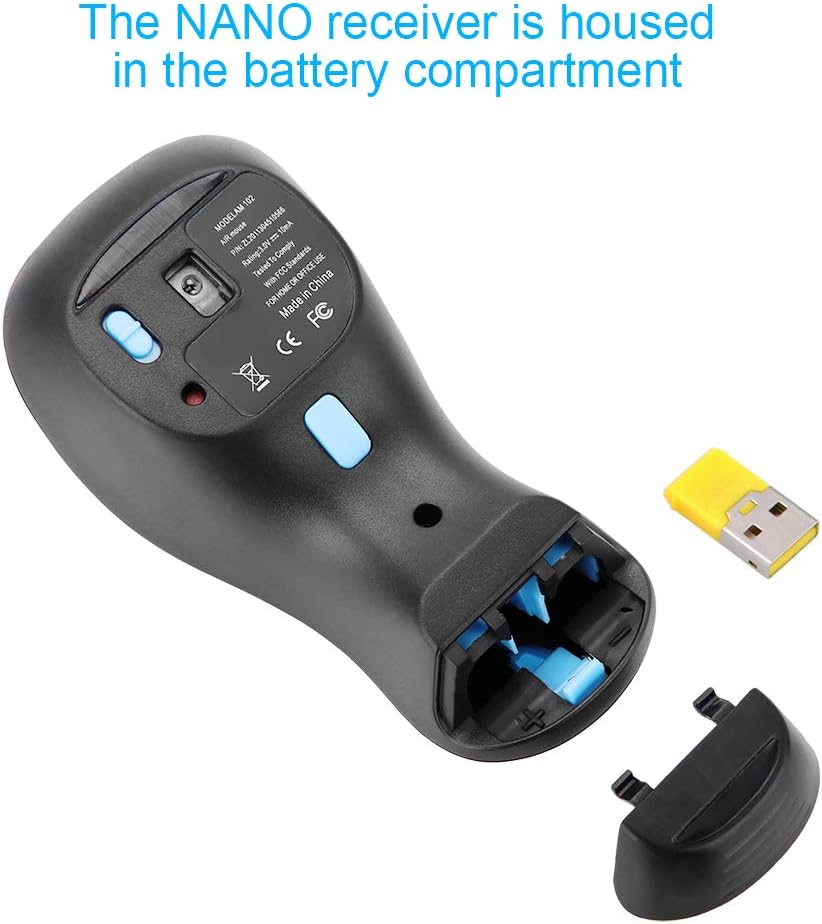 ciciglow Gyration Air Maus, 2-in-1 6D Gyroskop 2.4G Kabellose Mouse 1600 DPI Drahtlose Optische Luft