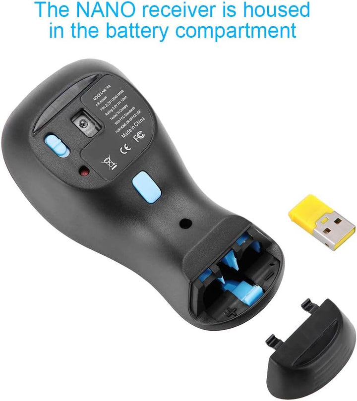 ciciglow Gyration Air Maus, 2-in-1 6D Gyroskop 2.4G Kabellose Mouse 1600 DPI Drahtlose Optische Luft