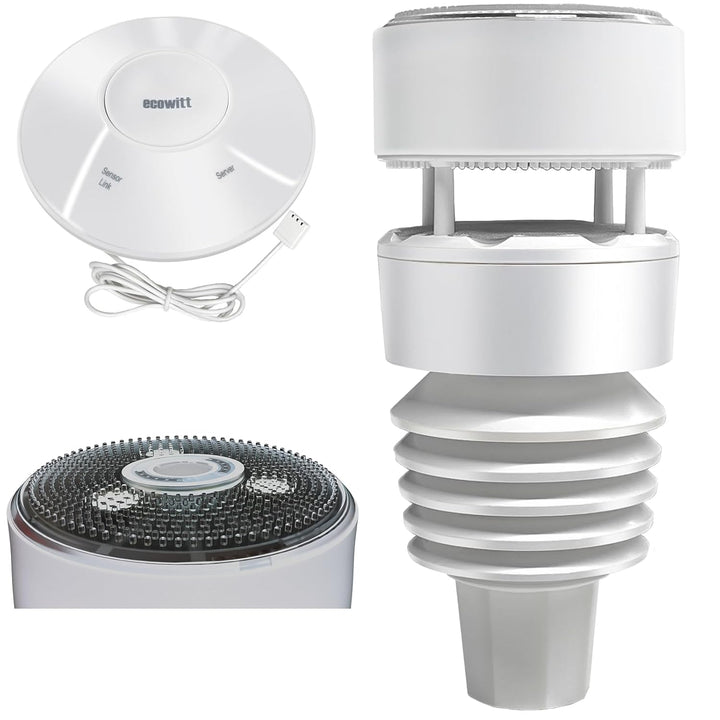 ECOWITT Wittboy Wetterstation mit drahtlosem Aussensensor 7-in-1-Wetterstationen mit Wi-Fi-Hub Verbe