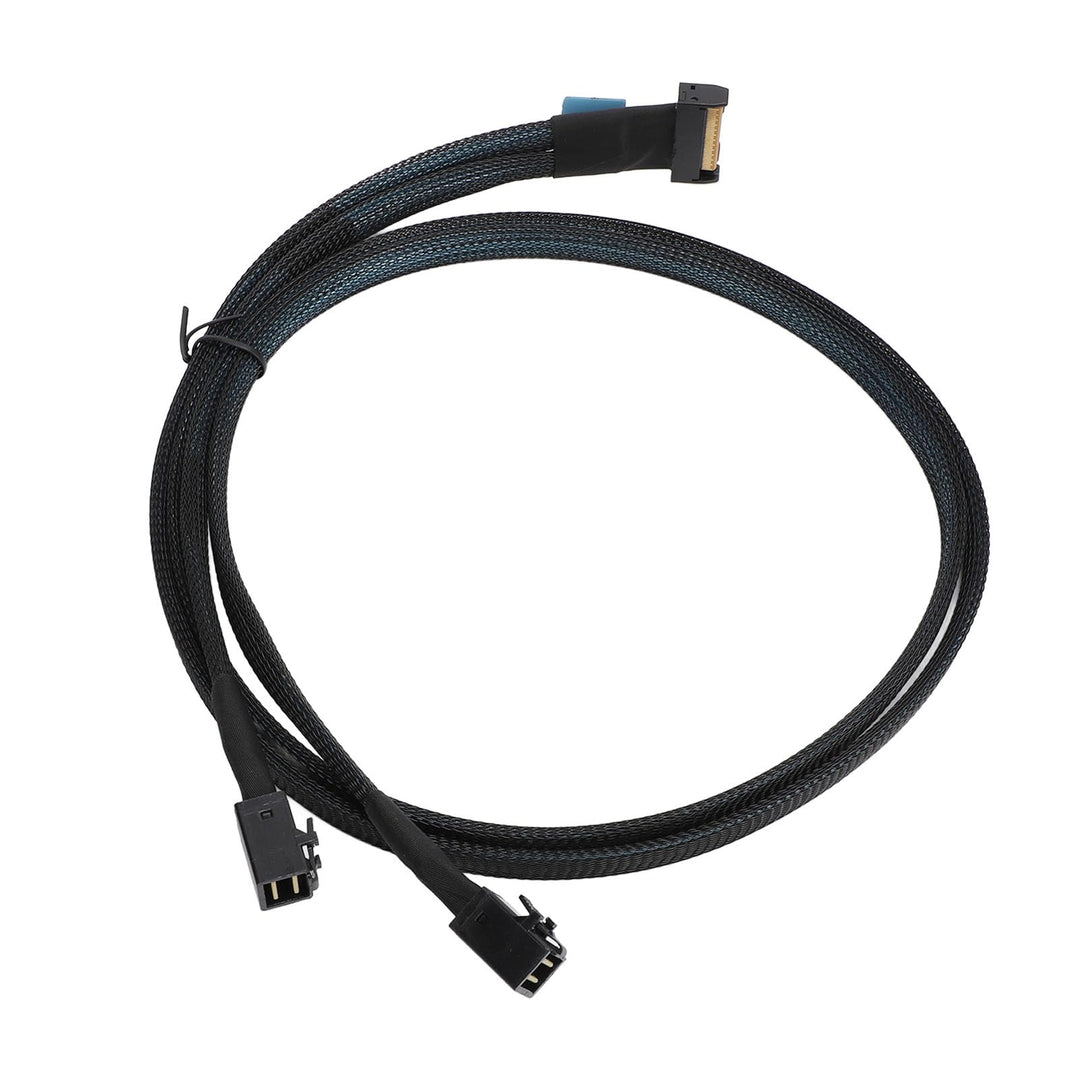 MCIO 8i auf 2*SFF-8643 Kabel, MCIO X8 74Pin auf Mi NI SAS HD SFF-8643 Kabel, Kompatibel mit SCSI (SA