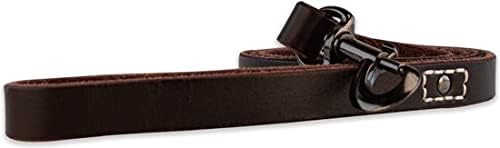 Leder Hundeleine - mit Naht - 180cm - Braun/schwarz Braun/Schwarz 180cm, Braun/Schwarz 180cm