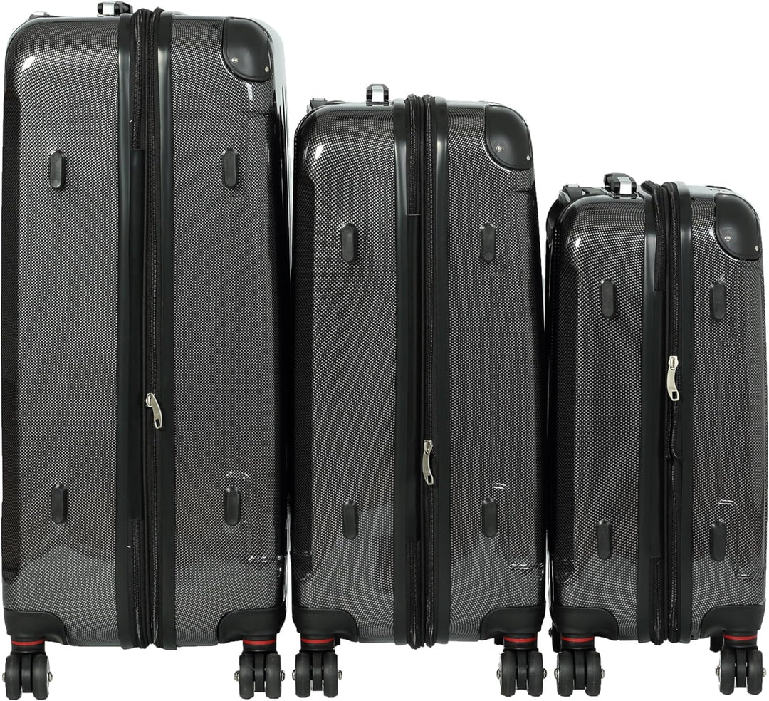 INVIDA Glüückskind Luxus Koffer Trolley aus Polycarbonat ABS Materialmix mit 4 Zwillingsrollen in Ca
