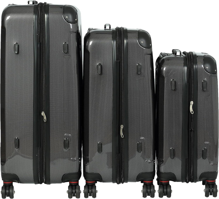 INVIDA Glüückskind Luxus Koffer Trolley aus Polycarbonat ABS Materialmix mit 4 Zwillingsrollen in Ca