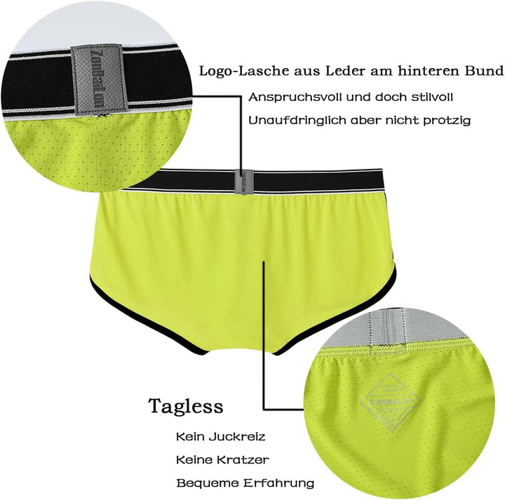 YAHWULAI HerrenBoxershorts Sexy Atmungsaktiv und Hautfreundlich Bequem L Gelbschwarzgrau, L Gelbschw