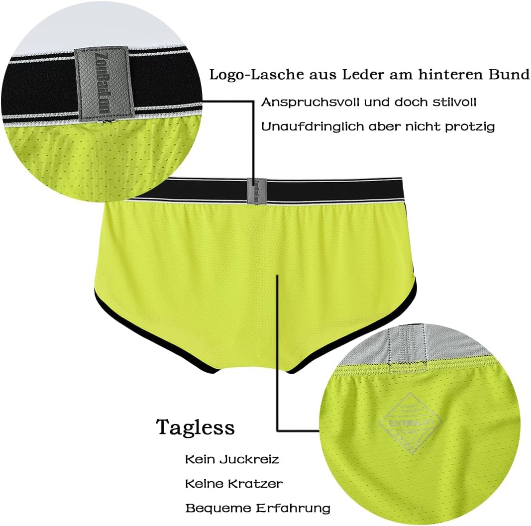 YAHWULAI HerrenBoxershorts Sexy Atmungsaktiv und Hautfreundlich Bequem L Gelbschwarzgrau, L Gelbschw