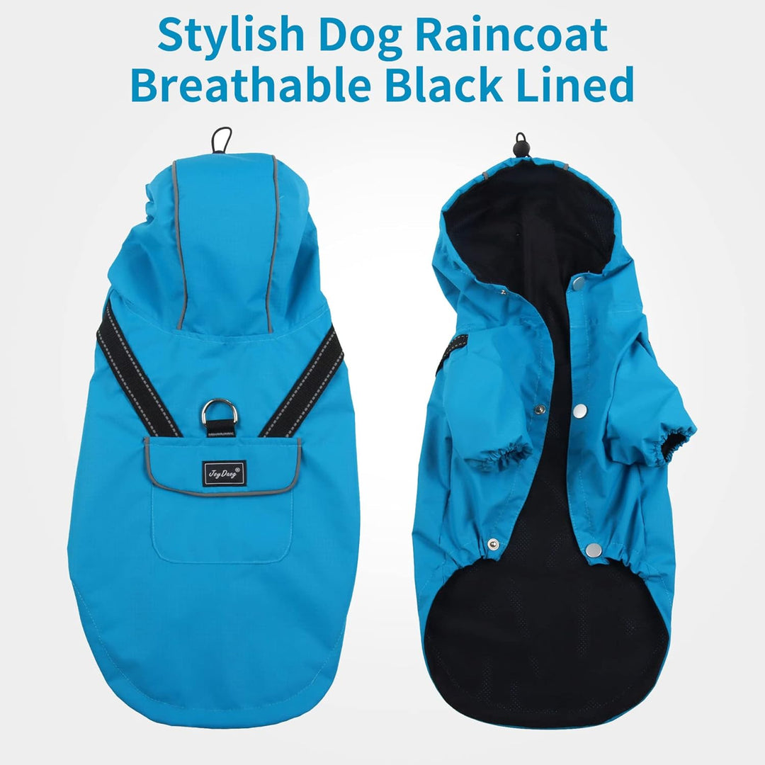 JoyDaog Regenmantel für kleine Hunde mit Kapuze, wasserdichte Outdoor-Regenjacke für Hunde, Welpen-R