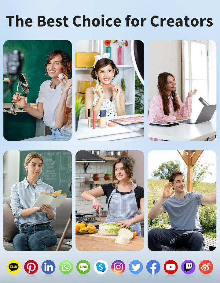 Kabelloses Lavalier Mikrofon für Handy/iPhone//iPad/Kamera, Mini Mikrofon für Live-Streaming, Rausch