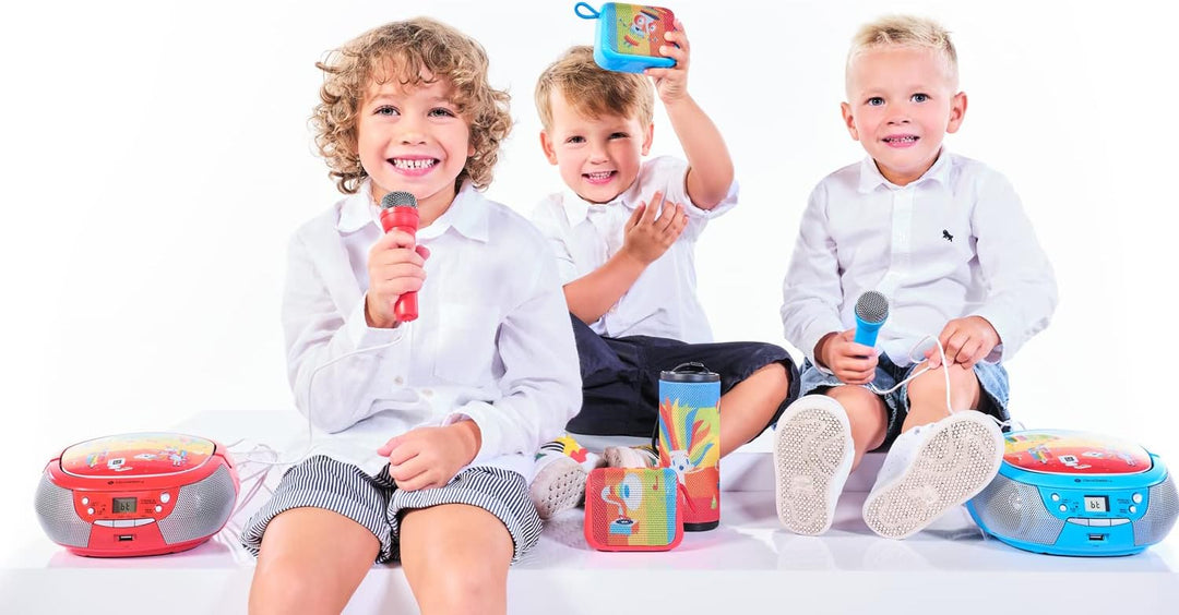 GOGEN Kinder CD Player I LCD Display I AUX I MP3 I Karaoke-Funktion I Tragbar I Batterie oder Netzte