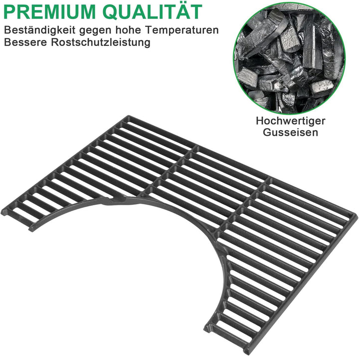 WELL GRILL 44,5cm Gusseisen Grillrost mit Rund Eingebauter Zubehör für Weber Spirit I & II E/S 310 3