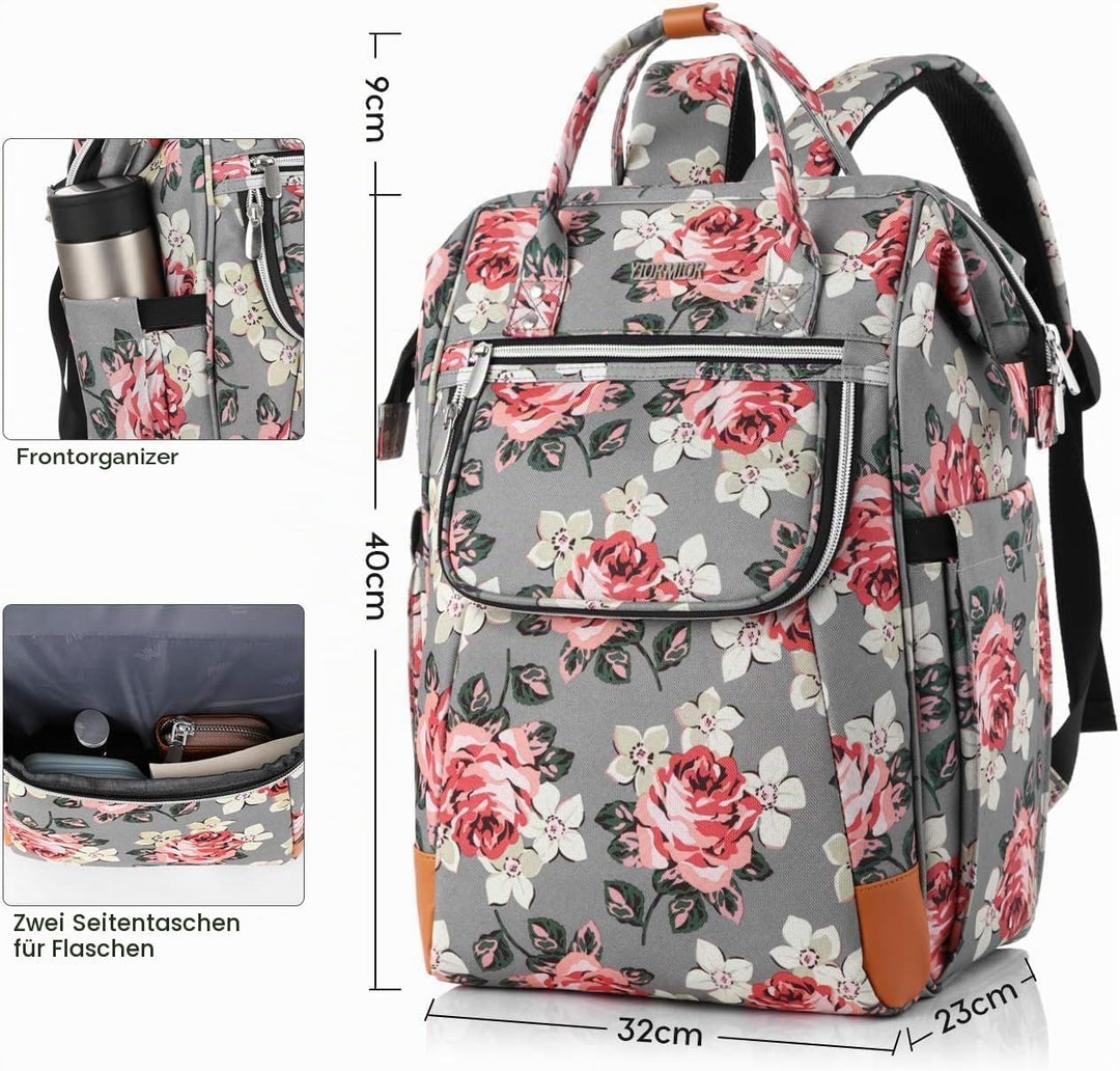 Rucksack Damen, Schulrucksack Mädchen Teenager15.6 Zoll Laptoprucksack mit Anti-Diebstahl, Arbeitsru