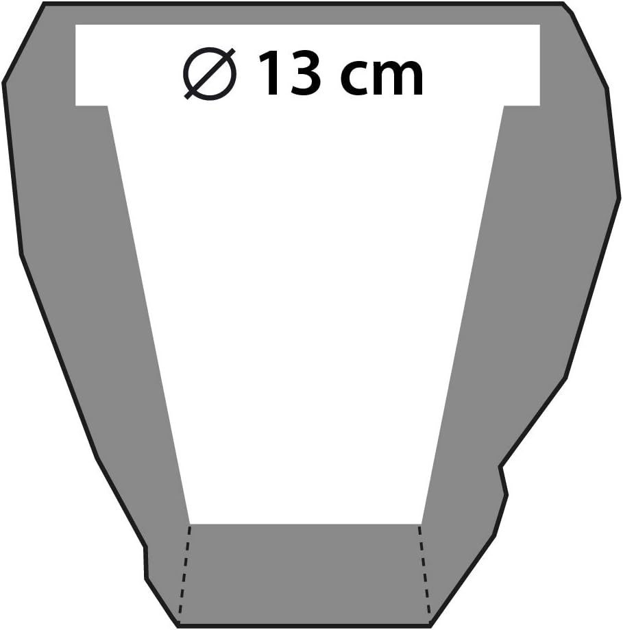 CONCRETTE Blumentopf Blumenkübel Zement-Pflanzkübel Übertopf aus Beton Geometric Ø 13 cm/Ø 19 cm/Ø 2