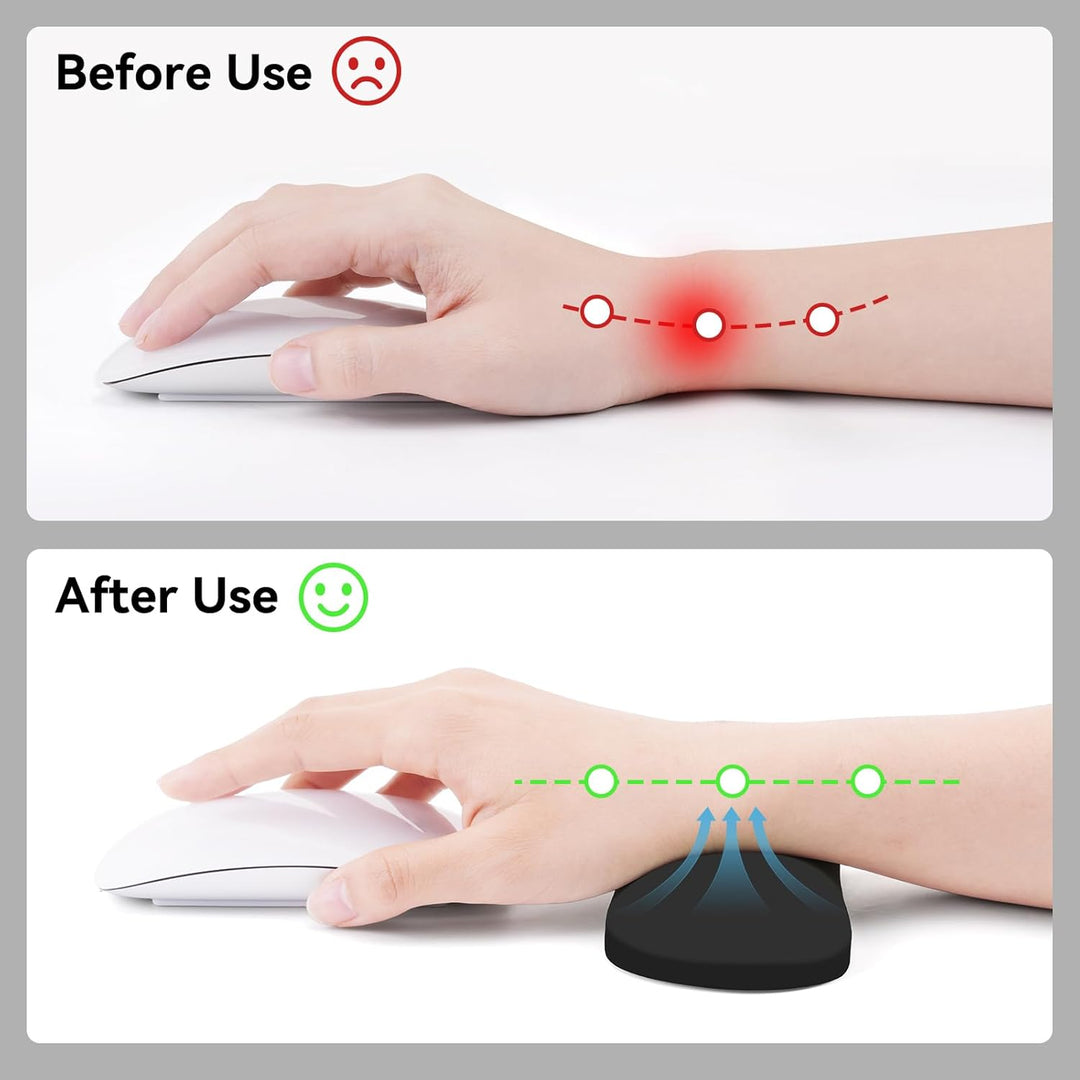MOSISO Handballenauflage Silikon, Ergonomisches Luftkissen Mausstützpad Handgelenkauflage für Schmer