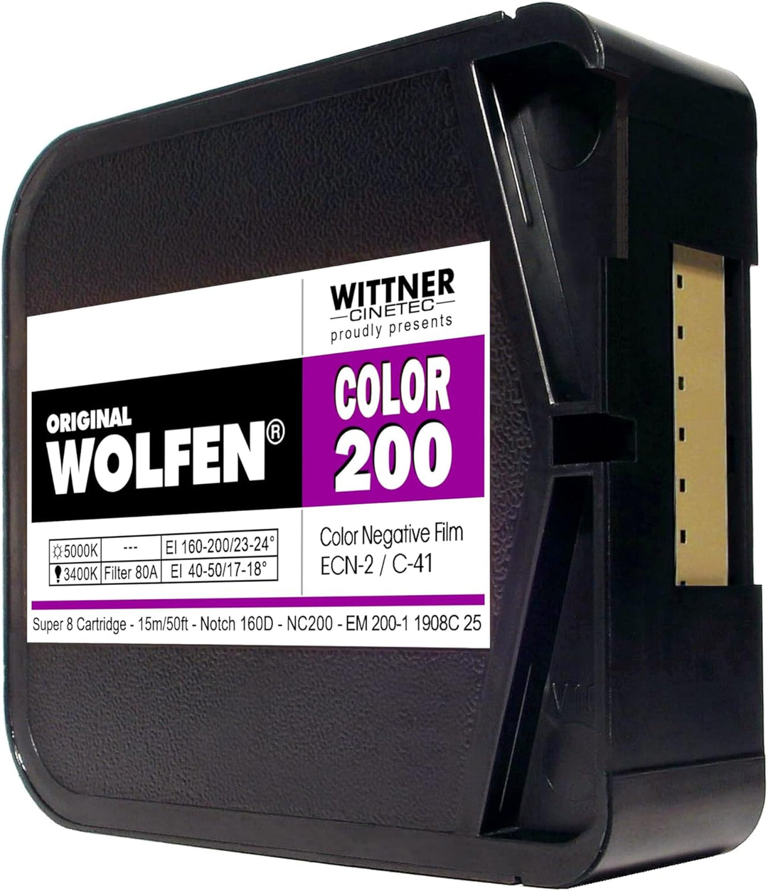 original WOLFEN Color 200 SUPER 8 ISO 160-200 mit Entwicklung 2K Scann Download NC200S8E, NC200S8E