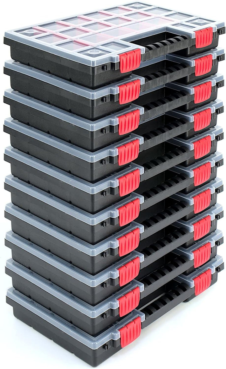 10x Sortimentskasten NORS14 Sortierbox Set Sortierkasten Kleinteilemagazin Mit Trennstegen Mit komfo