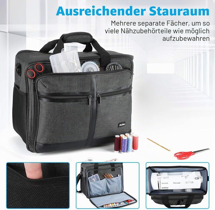 ProCase Nähmaschinentasche Universal Tasche für Nähmaschinen Singer Brother und Janome Nähutensilien