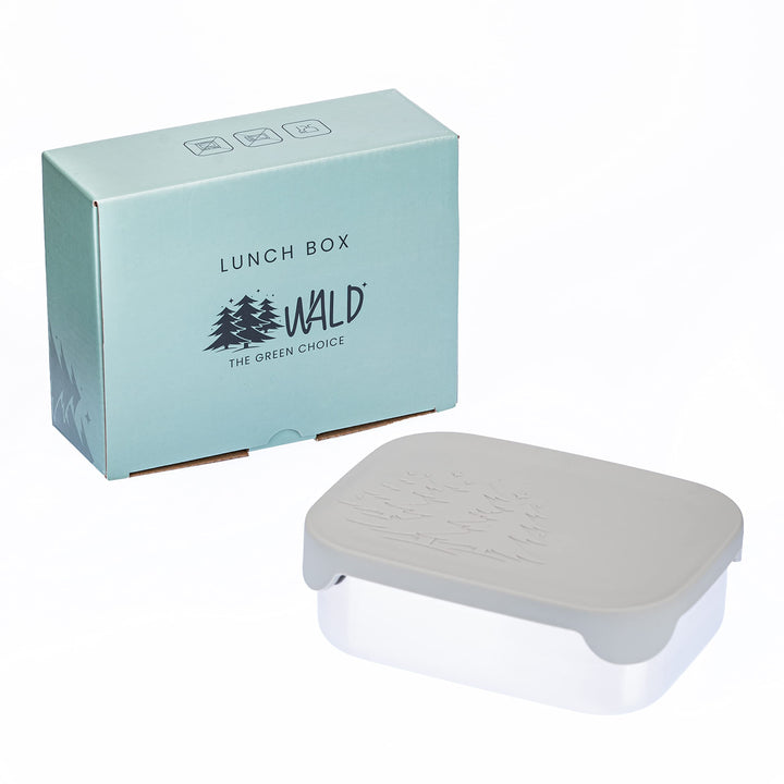 Wald The green choice Edelstahl Lunchbox, Jausendose, Brotdose, Jausenbox mit Silikondeckel, leicht