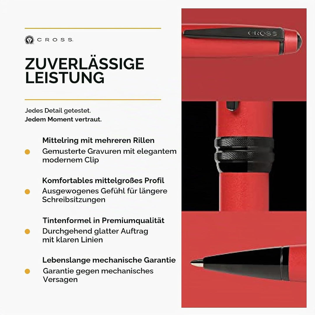 Cross Bailey Kugelschreiber (Drehmechanik, Schreibfarbe schwarz, Strichstärke M, inkl. Premium-Gesch