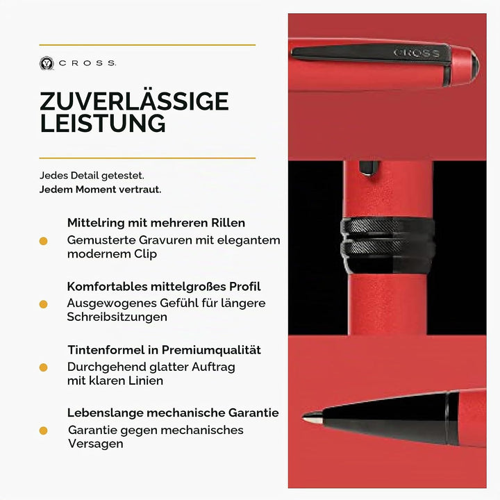 Cross Bailey Kugelschreiber (Drehmechanik, Schreibfarbe schwarz, Strichstärke M, inkl. Premium-Gesch