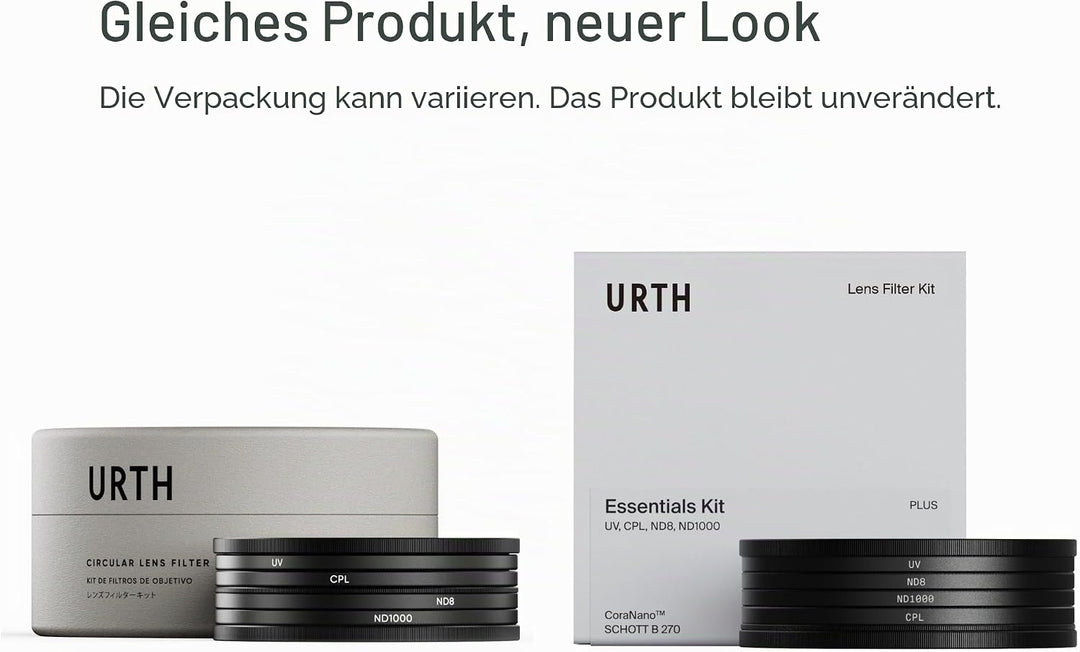 Urth 77 mm UV, Polfilter (CPL), ND8, ND1000 Filter Kit (Plus+) 77mm Zum Einschrauben, 77mm Zum Einsc
