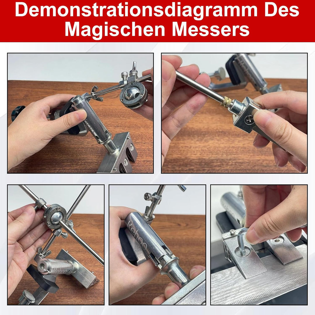 Messerschärfer Profi mit 10 Schleifstein, Professioneller Messerschärfer, 120-3000 Körnung für Küche