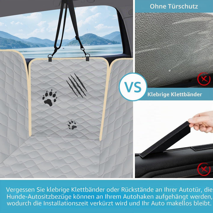 Lassie Hundedecke Auto Rückbank,100% wasserabweisend und rutschfest für Komplett Abgedeckt Autoschon