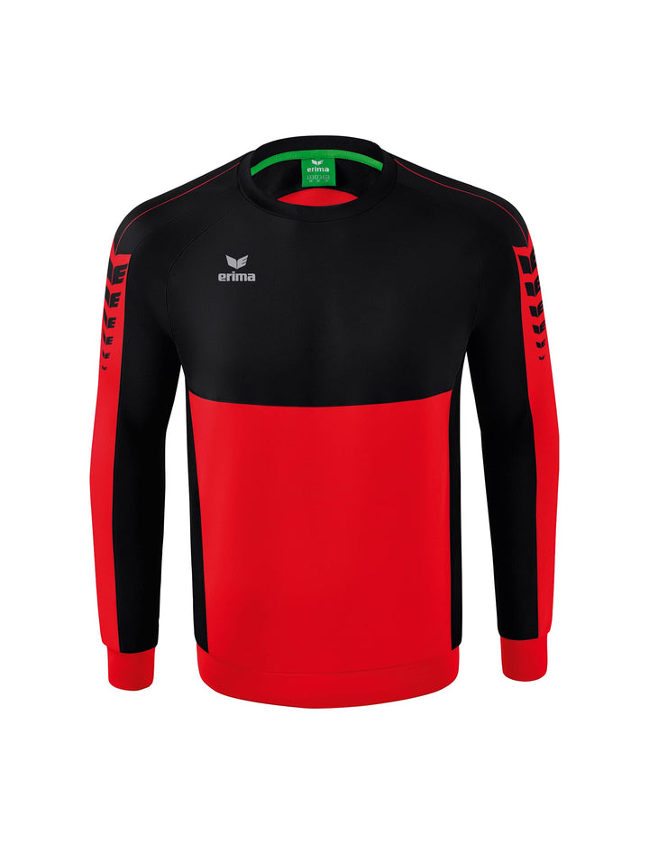 Erima Unisex Casual Six Wings Sweatshirt S Rot/Schwarz, S Rot/Schwarz