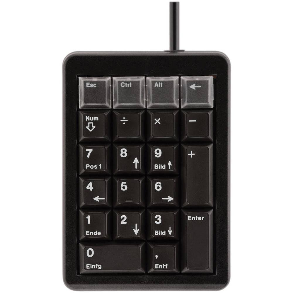 CHERRY KEYPAD USB SLIM LINE, schwarz, G84-4700LUCDE-2 schwarz Deutsches Layout - QWERTZ Single, schw