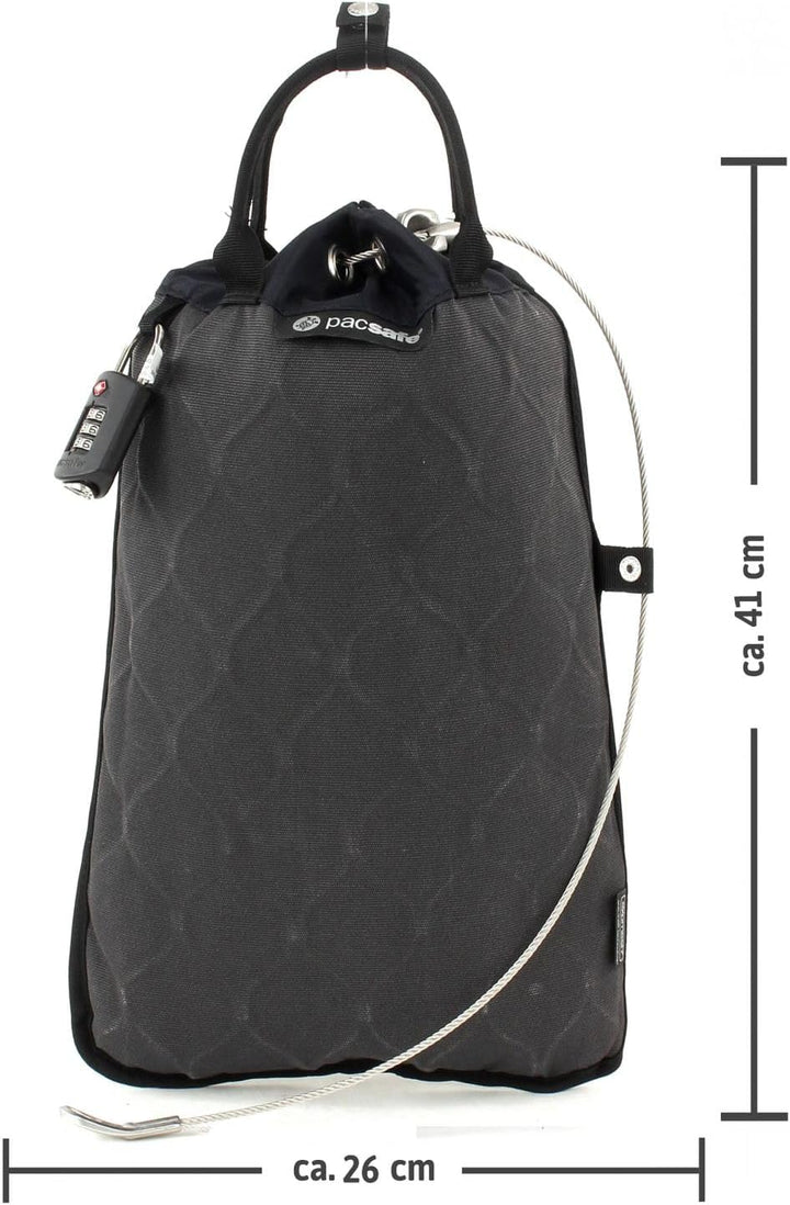 Pacsafe Travelsafe - Mobiler Safe, Schultertasche mit TSA-Zahlen-Schloss, Diebstahlschutz, Unisex He