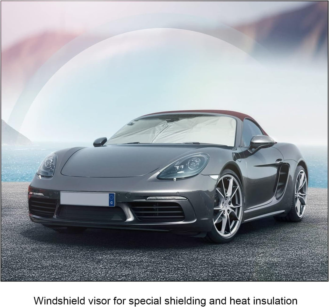 BIXUAN Sonnenschutz kompatibel mit Porsche 718 911 Cayman 2015-2022 Windschutzscheibe für das Auto F