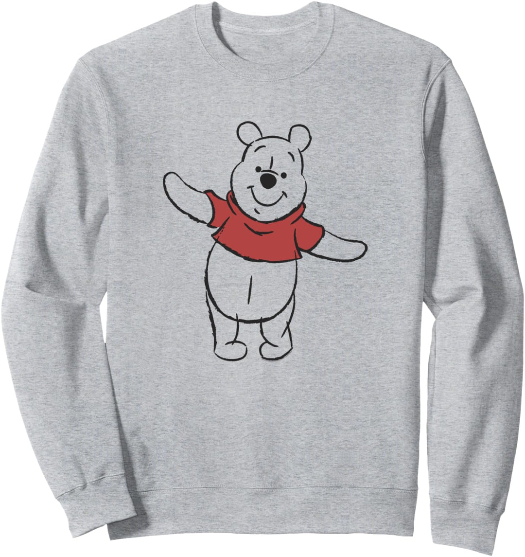 Disney Winnie The Pooh Outline Standing Transparent Sweatshirt