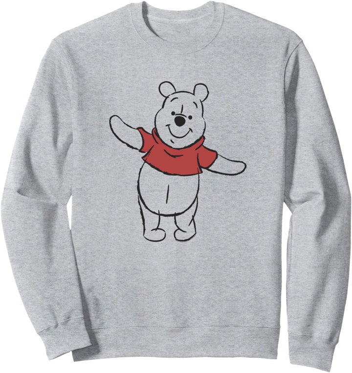 Disney Winnie The Pooh Outline Standing Transparent Sweatshirt